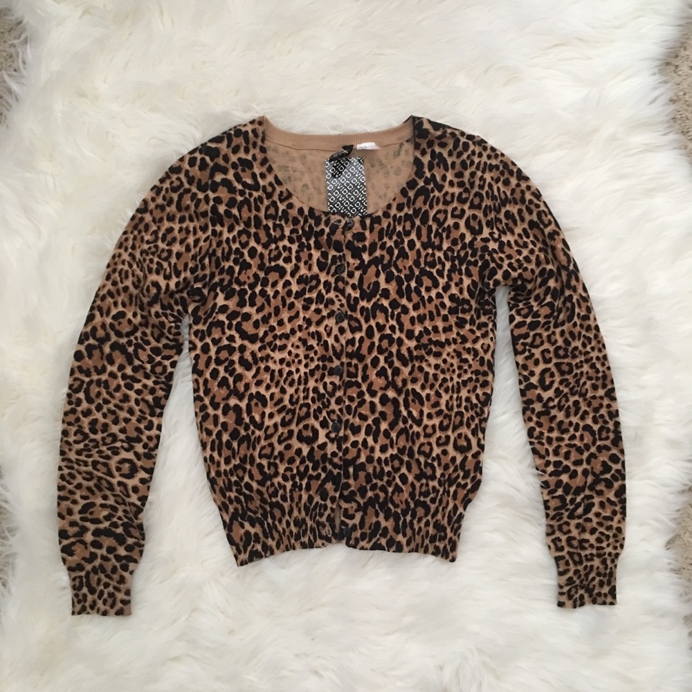 Leopard print cardigan